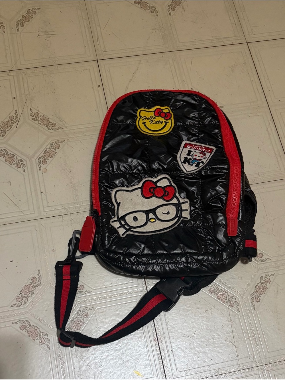 Hello Kitty Black & Red Crossbody Bag
